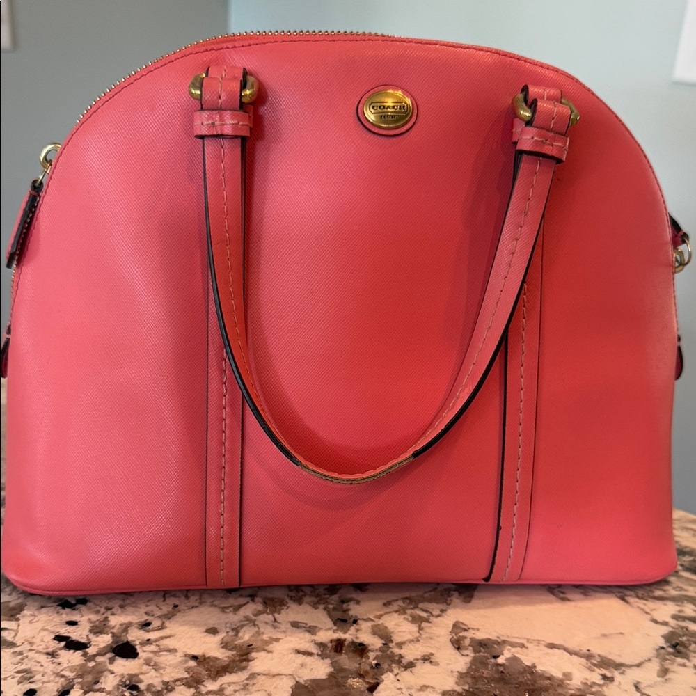 Coach Coral Pink Satchel Bag